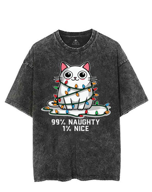 99% NAUGHTY 1% NICE VINTAGE GYM SHIRT