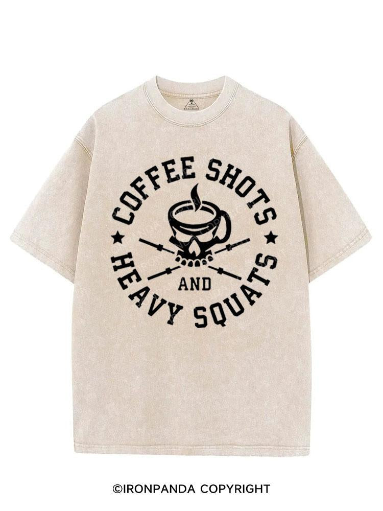 COFFEE SHOTS HEAVY SQUATS VINTAGE GYM SHIRT