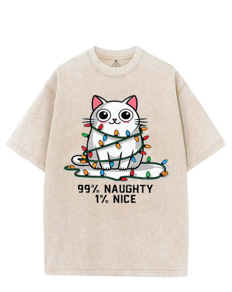 99% NAUGHTY 1% NICE VINTAGE GYM SHIRT