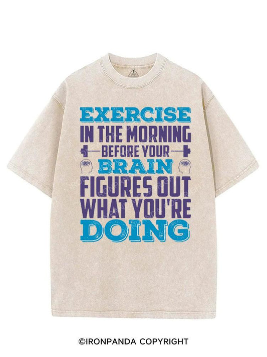 EXERCISE IN THE MORNING VINTAGE GYM SHIRT