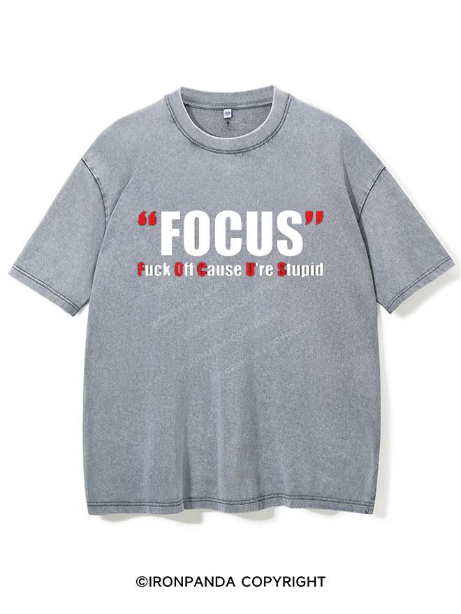 OFFENSIVE HUMOR FOCUS   VINTAGE GYM SHIRT