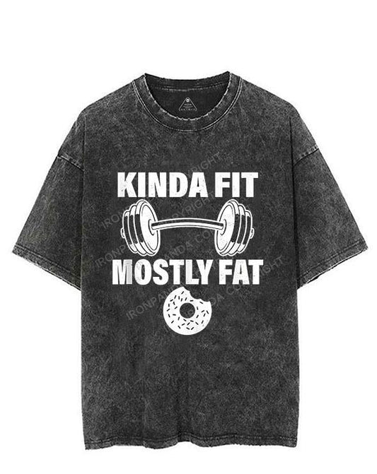 KINDA FIT MOSTLY FAT VINTAGE GYM SHIRT