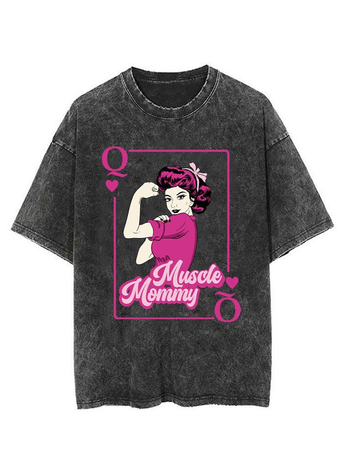 MUSCLE Mom  POCKER VINTAGE GYM SHIRT