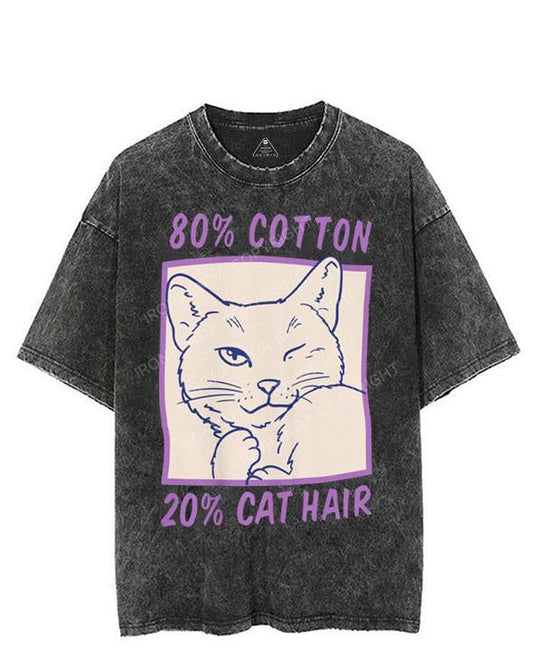 80% COTTON 20% CAT HAIR VINTAGE GYM SHIRT
