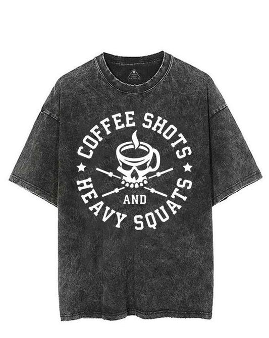 COFFEE SHOTS HEAVY SQUATS VINTAGE GYM SHIRT