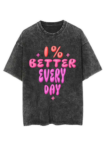 1% better every day Vintage Gym Shirt