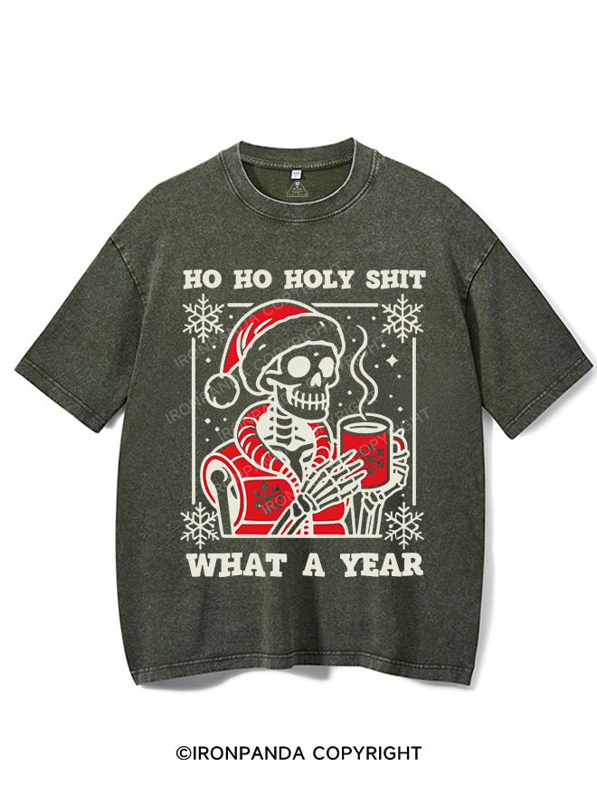 HO HO HOLY SHIT WHAT A YEAR VINTAGE GYM SHIRT
