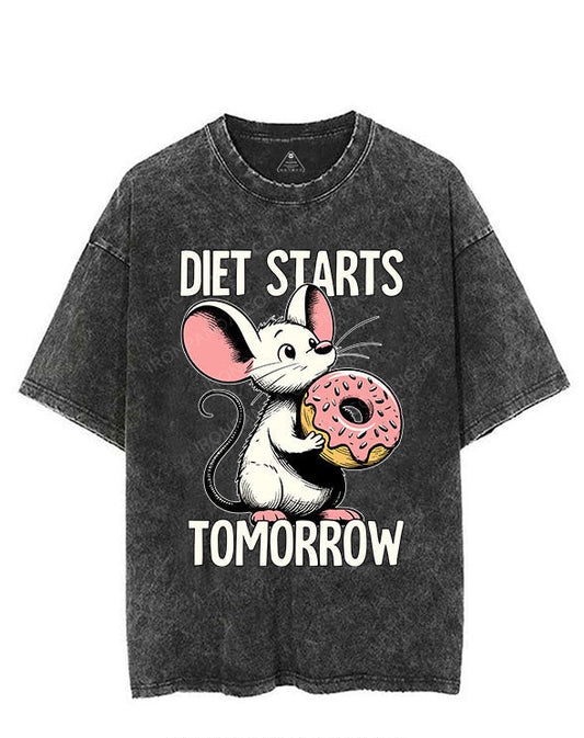DIET STARTS TOMORROW VINTAGE GYM SHIRT
