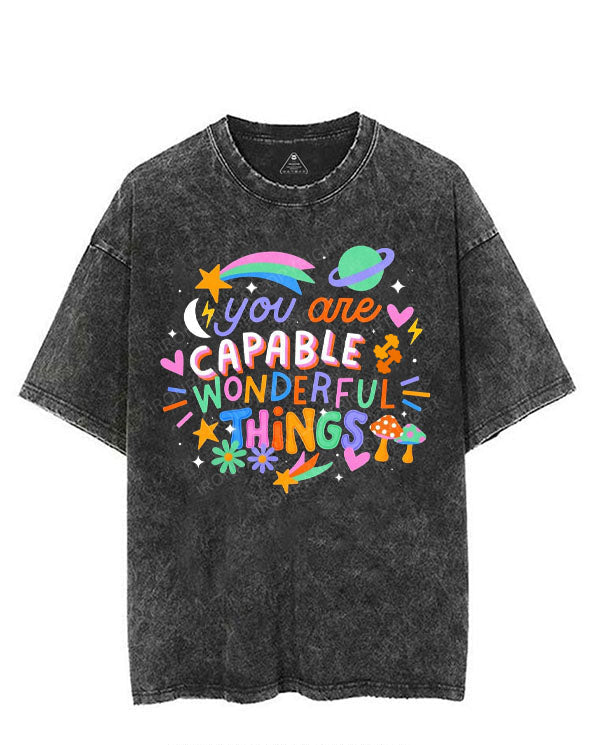 YOU ARE CAPABLE WONDERFUL THINGS VINTAGE GYM SHIRT