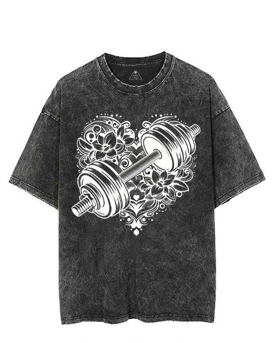 BARBELLS IN BLOOM VINTAGE GYM SHIRT