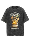 DIET STARTS TOMORROW CHEESE TODAY VINTAGE GYM SHIRT