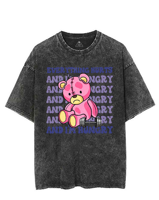 EVERYTHING HURTS AND I'M HUNGRY VINTAGE GYM SHIRT