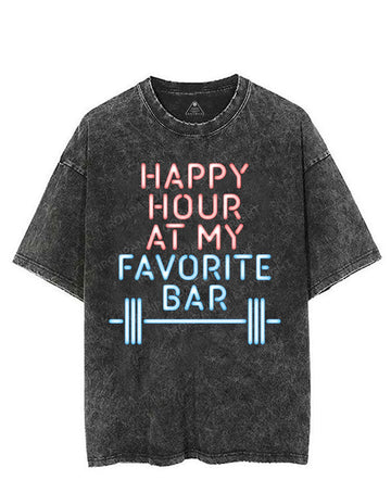 HAPPY HOUR AT MY FAVORITE BAR VINTAGE GYM SHIRT