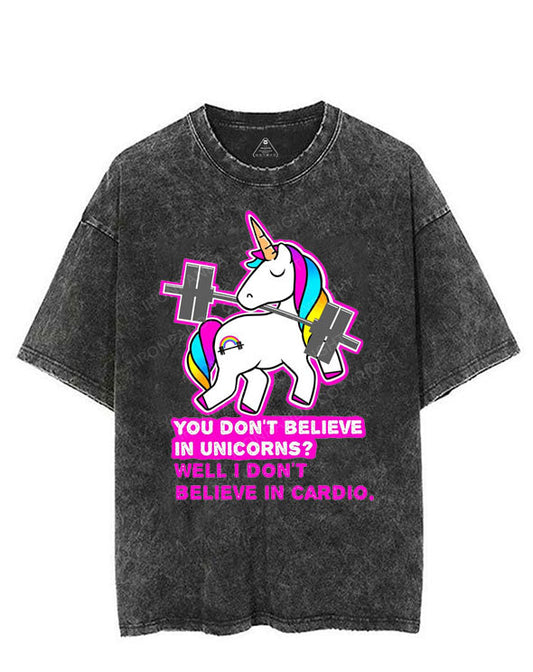YOU DON'T BELIEVE IN UNICORNS？VINTAGE GYM SHIRT