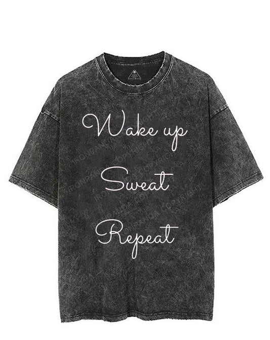WAKE UP SWEAT REPEAT VINTAGE GYM SHIRT