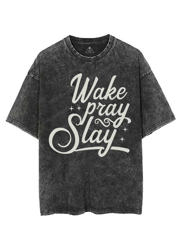 WAKE PRAY SLAY VINTAGE GYM SHIRT