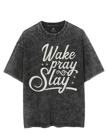 WAKE PRAY SLAY VINTAGE GYM SHIRT