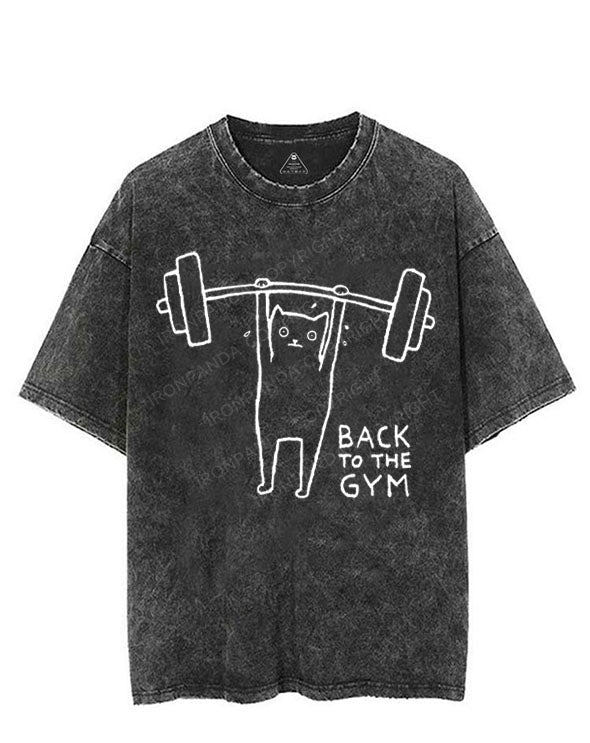 BACK TO THE GYM CAT VINTAGE GYM SHIRT
