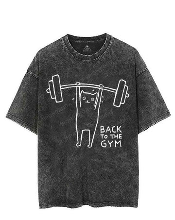 BACK TO THE GYM CAT VINTAGE GYM SHIRT