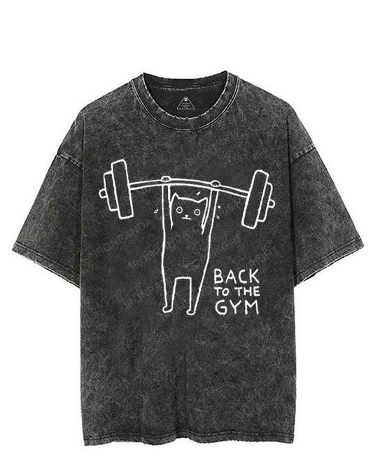BACK TO THE GYM CAT VINTAGE GYM SHIRT