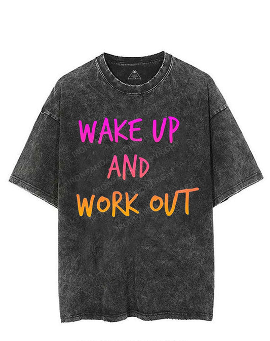 WAKE UP AND WORK OUT VINTAGE GYM SHIRT