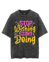 STOP WISHING START DOING VINTAGE GYM SHIRT