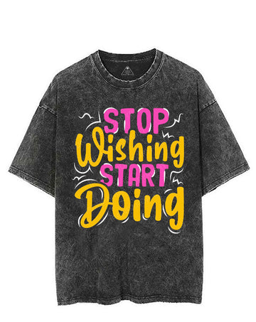 STOP WISHING START DOING VINTAGE GYM SHIRT