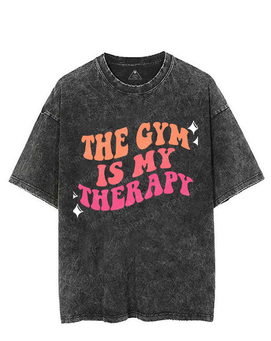 THE GYM IS MY THERAPY VINTAGE GYM SHIRT