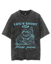 LIFE'S SHORT EAT MORE PIZZA VINTAGE GYM SHIRT
