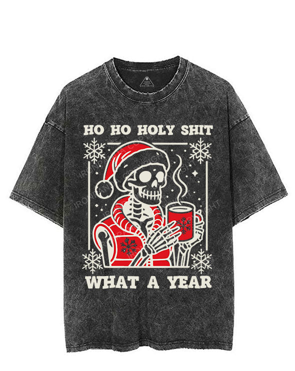 HO HO HOLY SHIT WHAT A YEAR VINTAGE GYM SHIRT