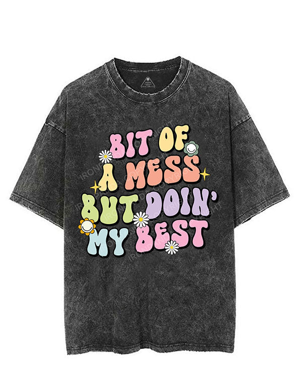 BIT OF A MESS BUT DOIN' MY BEST VINTAGE GYM SHIRT