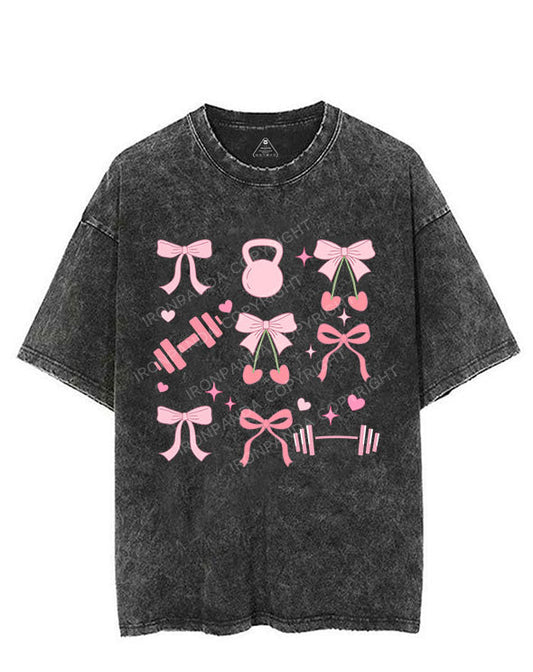 Coquette Bow Barbell VINTAGE GYM SHIRT