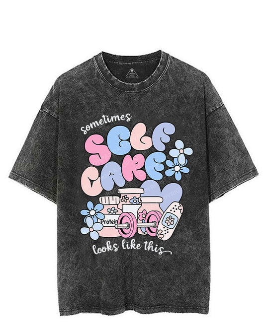 SOMETIMES SELF CARE LOOKS LIKE THIS VINTAGE GYM SHIRT