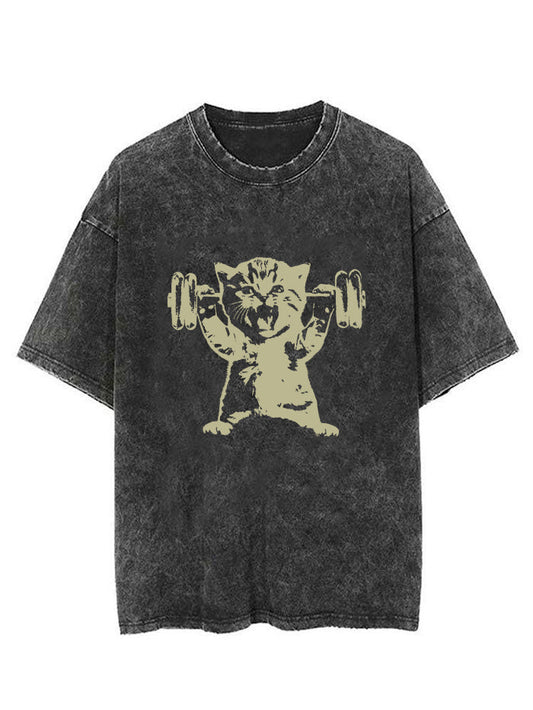 Deadlift cat Vintage Gym Shirt