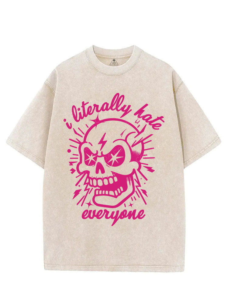 I LITERALLY HATE EVERYONE VINTAGE GYM SHIRT